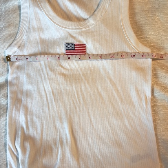 Universal Thread Women’s Tank Tops - Red Striped and White with Flag Size Large - Picture 5 of 10